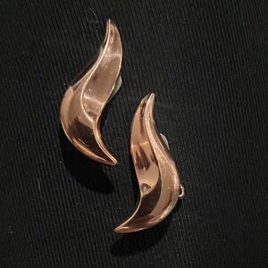 Vintage Renoir Copper clip-on earrings